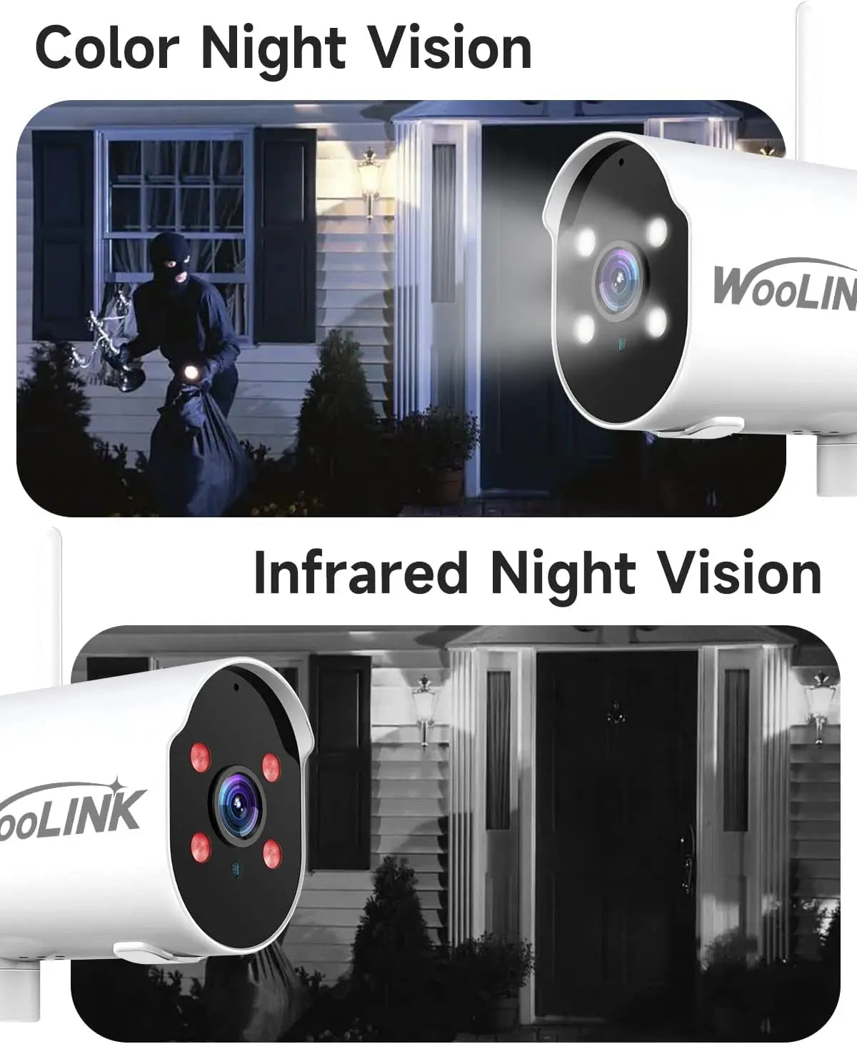 Solar Camera 2K Wireless WiFi Security Camera 2.4G Battery Solar Security Camera Floodlight Color Night Vision Alarming