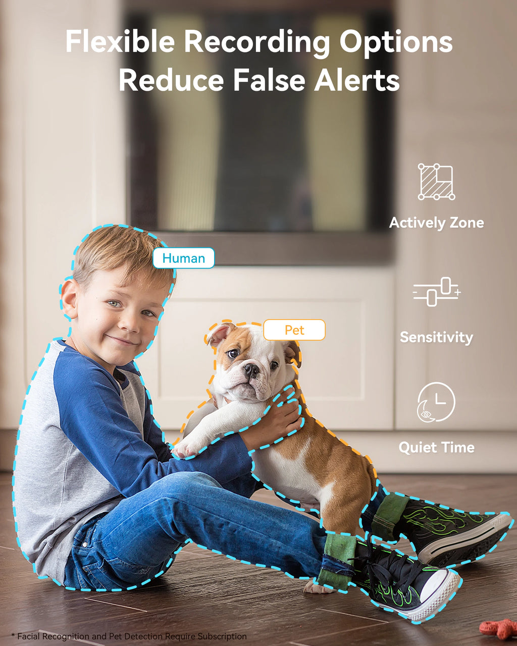 blurams Indoor Security Camera 2K, Home Security Camera for Dog/Baby Monitor/Elder, Security Camera with One-Touch Call, Color N