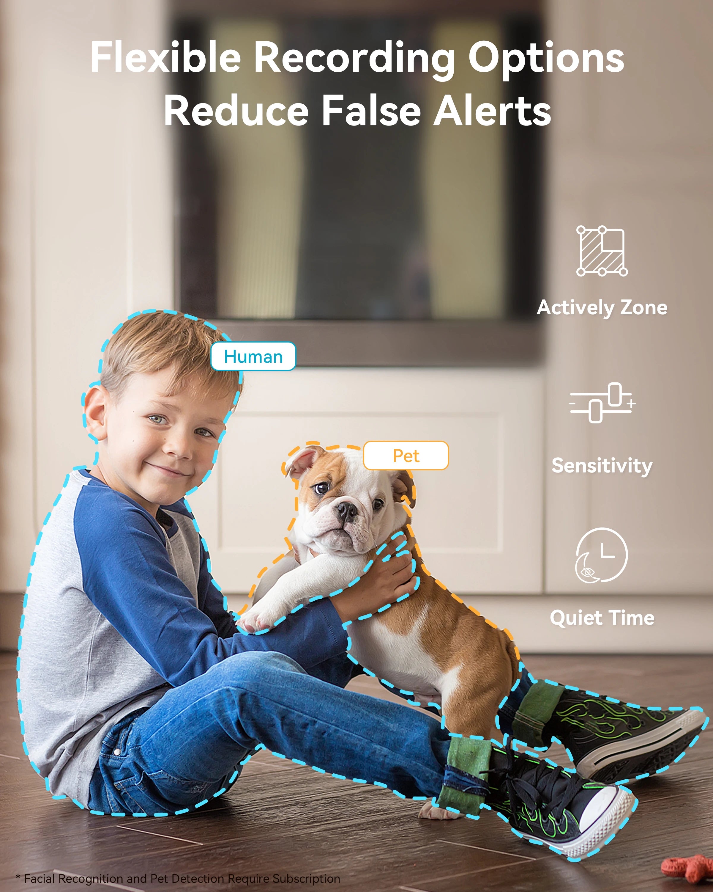 blurams Indoor Security Camera 2K, Home Security Camera for Dog/Baby Monitor/Elder, Security Camera with One-Touch Call, Color N