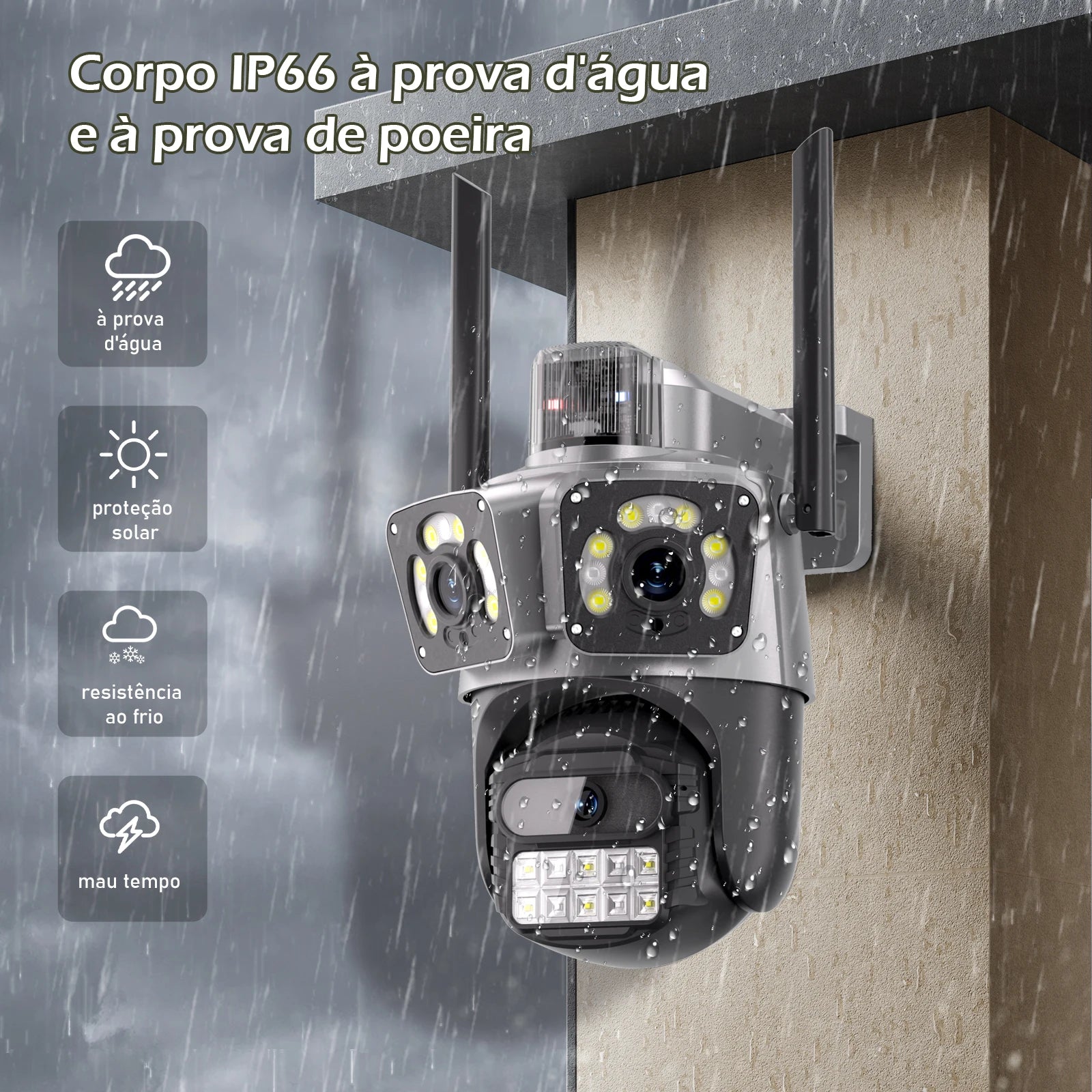 WiFi Security Camera, Home Surveillance Cameras, Night Vision, Waterproof WiFi Security Camera, Coibeu