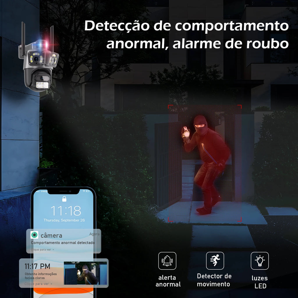 WiFi Security Camera, Home Surveillance Cameras, Night Vision, Waterproof WiFi Security Camera, Coibeu