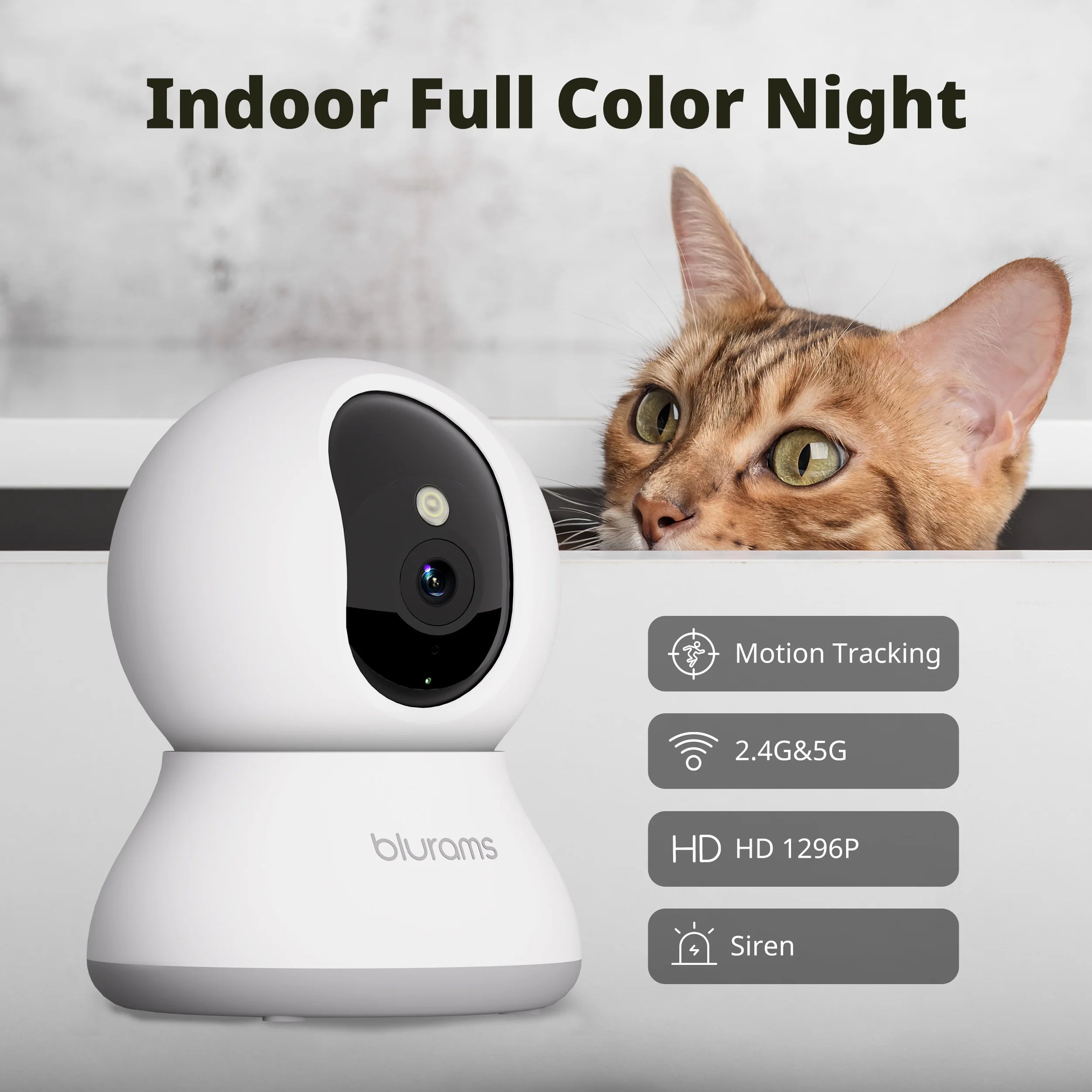 1-4PCS Blurams Indoor Security Camera 2K, Home Security Camera for Dog/Elder, Security Camera with One-Touch Call Update A31S