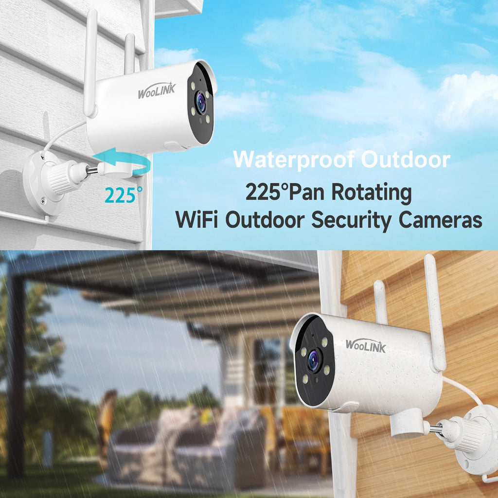 Solar Camera 2K Wireless WiFi Security Camera 2.4G Battery Solar Security Camera Floodlight Color Night Vision Alarming