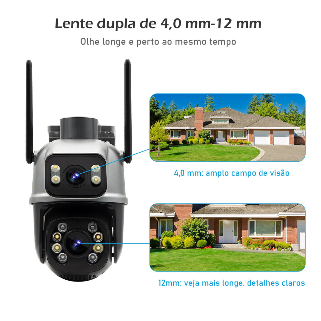 Icsee Black Wifi Surveillance Camera Security Camera Monitor 4K Ultra Hd Security Camera Wifi Waterproof