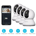 Blurams 1-4PCS Indoor Security Camera 2K, Home Security Camera for Dog/Elder, Security Camera with One-Touch Call Update A31S