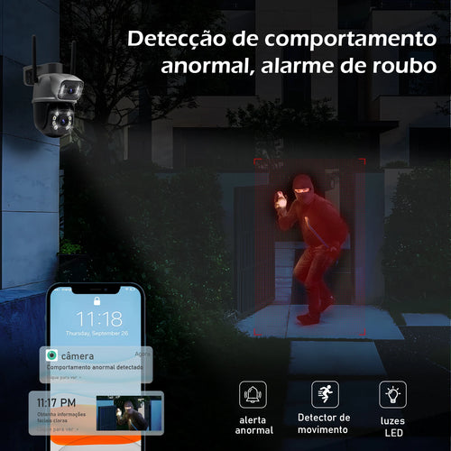 Caméra de surveillance iCSee 4K Ultra HD — WiFi & étanche
