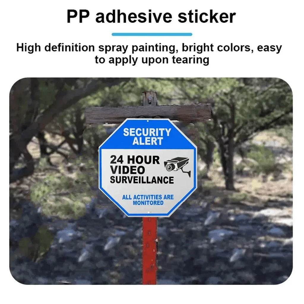Warning Sign - Security Camera Sign, Reflective Safety Sign, No Trespassing Sign,  Outdoor Home Security Camera Sign