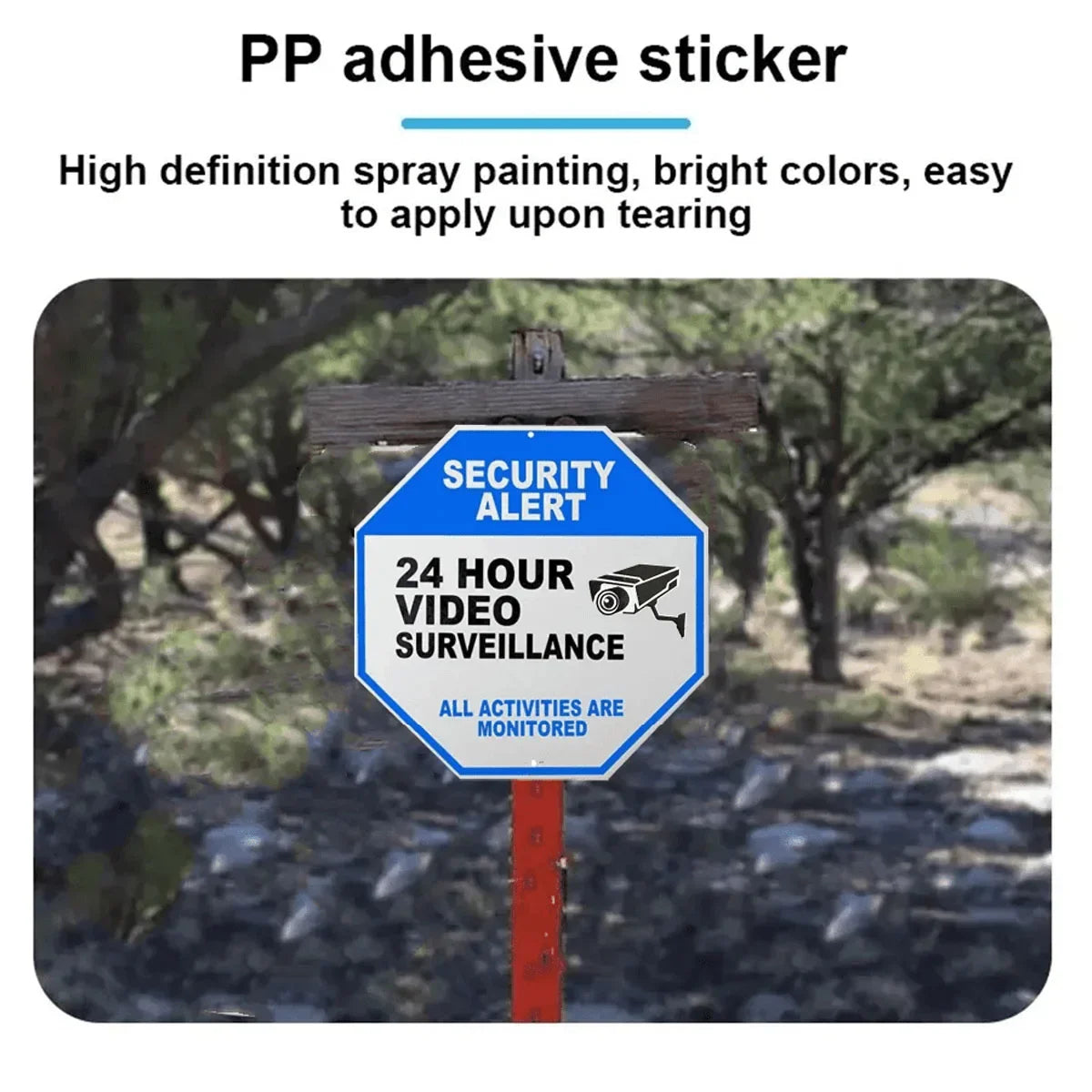 Warning Sign - Security Camera Sign, Reflective Safety Sign, No Trespassing Sign,  Outdoor Home Security Camera Sign