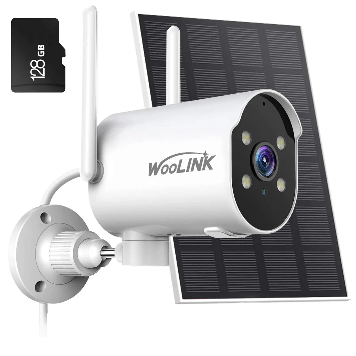 Solar Camera 2K Wireless WiFi Security Camera 2.4G Battery Solar Security Camera Floodlight Color Night Vision Alarming