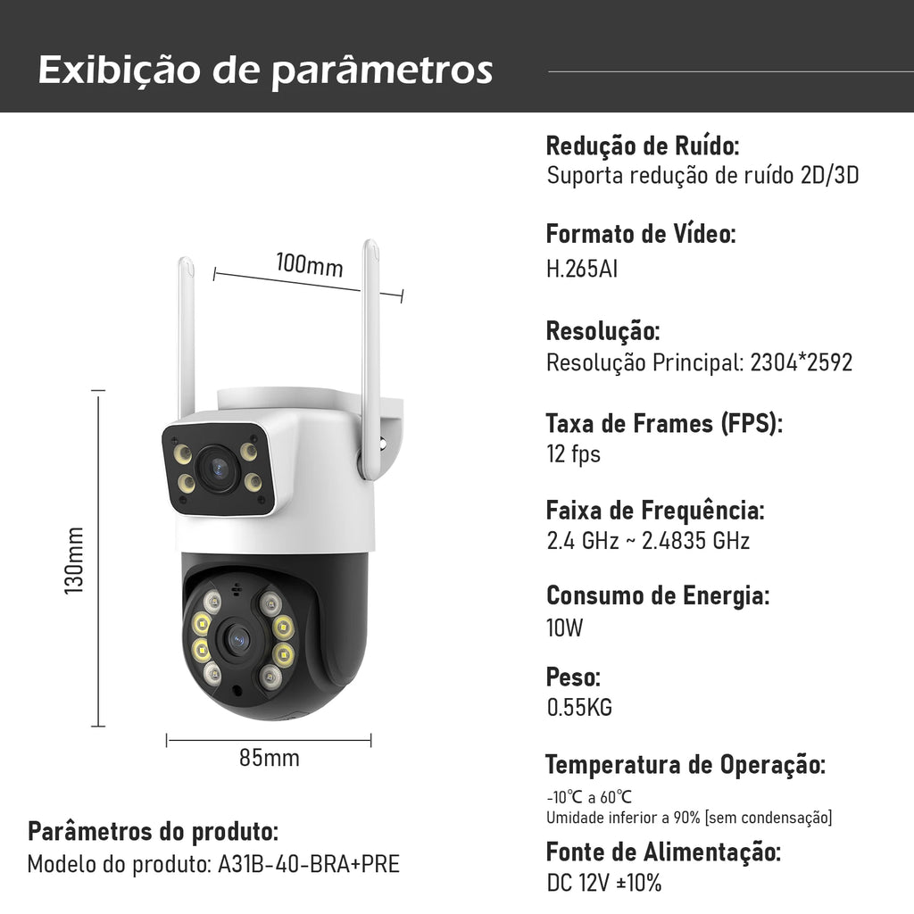 WiFi Security Camera, Night Vision, Webcam, Monitor, iCSee, Camera, Security Camera, WiFi Camera, From Brazil, Coibeu