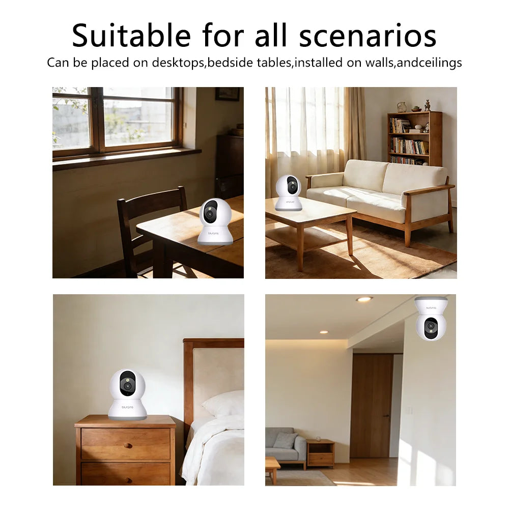 Blurams 1-4PCS Indoor Security Camera 2K, Home Security Camera for Dog/Elder, Security Camera with One-Touch Call Update A31S